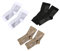 Healifty 3 Paar Kompressions-Fußbandage, Knöchelbandage, Kompressionsbandage für Plantarfasziitis, Fußgewölbeunterstützung (S/M, schwarz-weiße Hautfarbe)