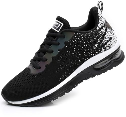 FLARUT Scarpe da Ginnastica Corsa Sportive Fitness Donna Running Sneakers Basse Interior Air Casual all'Aperto(Nero,40)
