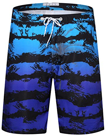 APTRO Herren Badehose Freizeit Shorts Casual Mode Urlaub Strandshorts Sommer mit Innenslip Blau 803 XXXXL