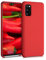 kwmobile Hülle kompatibel mit Samsung Galaxy A41 Hülle - Silikon Handy Case - Handyhülle weiche Oberfläche - kabelloses Laden - Rot matt