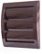 Vent Systems Tapa de ventilación marrón de 10 cm / 100 mm para secadora y tubería de ventilación del baño. Rejilla exterior blanca. Mantenga alejados a los insectos, pájaros y roedores