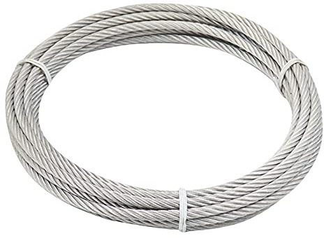 Flexibles Drahtseil, 20 m Durchmesser, 3 mm x 4 mm, Stahl, weiches Kabel, Edelstahl-Wäscheleine (4 mm)