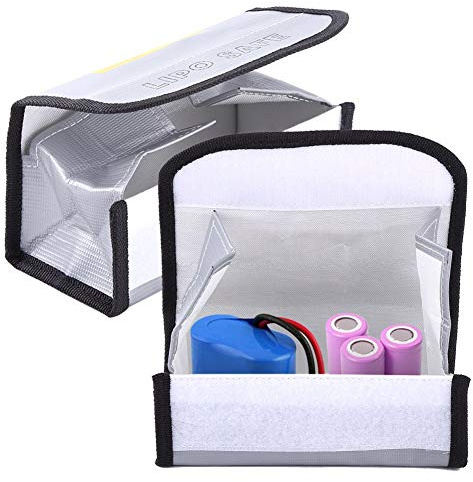 Lipo Battery Bag, Battery Safe Bag Lithium Battery Fireproof Bag Lithium Battery Storage Container 7. 3 X 2. 9 X 2. 4inch