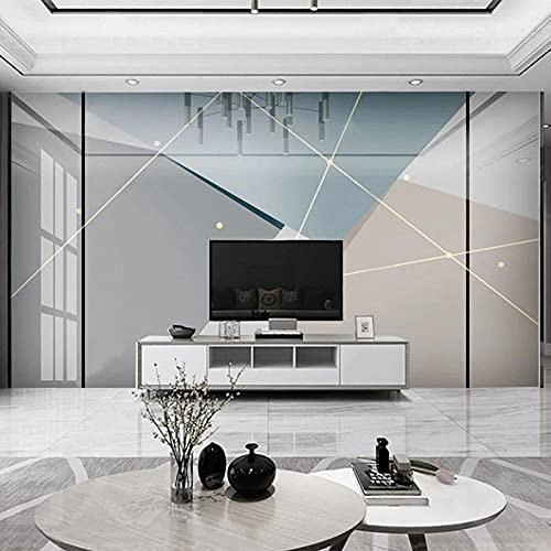 TIANZXS Wandbild Tapete Nordic Geometrische Linie Abstrakter Hintergrund Wanddekor Wohnzimmer TV Sofa Tapete 3D -140X100cm