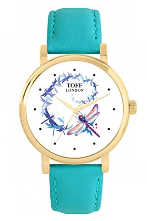 Toff London Sich drehende Libelle Uhr
