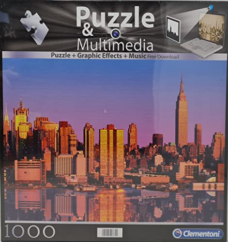Media Blue Clementoni 99361 -Multimedia Puzzle 1000 Teile, New York