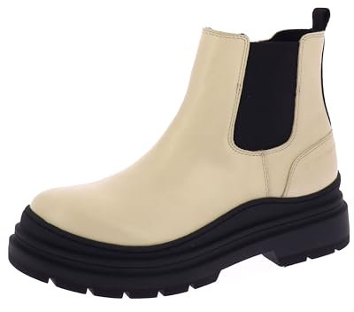 Tom Tailor Damen 4291701 Chelsea-Stiefel, Cream, 39 EU
