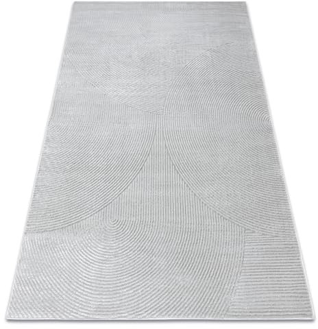 rugsx Teppich Balance 0194 grau - geometrisch, strukturiert, glamourös - weich & modern für Wohnzimmer, Schlafzimmer, Büro, Jugendzimmer - 80x150 cm