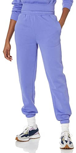 Amazon Essentials Pantaloni da Jogging a Vita Alta vestibilità Comoda (Disponibili in Taglie Forti) Donna, Blu Porpora, S