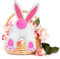 Osterkranz Mit Hase Osterhasenkranz Osterkranz Mit Hasenpopo Osterkranz Deko Ostern Kranz Mit Hase Hintern Anhänger Künstliche Blumen Kränze Girlande Wandkranz Türkranz Osterdeko Für Tür (B, One Size)