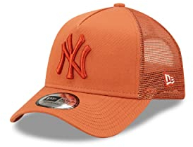 New Era New York Yankees MLB Tonal Mesh Brown A-Frame Adjustable Trucker Cap - One-Size
