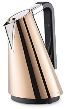 BUGATTI, Vera Easy Bouilloire électrique avec filtre anti-calcaire amovible, capacité 1,75 litres, 2180 W, corps en acier inoxydable (couleur or rose)