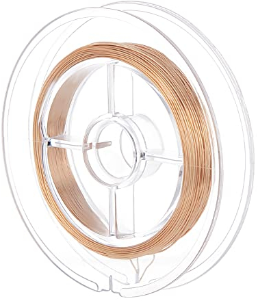 BENECREAT 65ft 24 Gauge Echter 14K Vergoldeter Draht, Goldener Kupfer-Perlendraht Für Armband-Halsketten-Charme-Perlen-Schmuckherstellungs-Ergebnisse