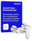 Duravit Wave Duscharmatur Aufputz für 1 Verbraucher, Badewannenarmatur mit Rückflussverhinderer, Einhebel-Brausemischer mit Keramikmischsystem, Chrom