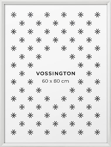 Vossington Cadre blanc avec bord biseauté 60x80 cm - Moderne - Deco - Mural - Convient pour 1 photo ou un poster au format 60 x 80 cm (80x60 cm)