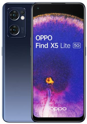 OPPO Find X5 Lite – Smartphone 5G, 8 Go RAM + 256 Go, 6.43'' AMOLED FHD+ 90Hz, 64 MP + 8 MP + 2MP, 4500 mAh Charge Rapide 65W, 0 à 100% en 34 Mins, Noir [version FR] (Reconditionné)