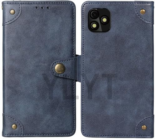 NESLIN Boucle magnétique Étui Couverture Bleu Cuir Housse Coque pour Logicom Link 5 inch Case Portefeuille Cover
