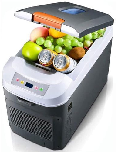 MNBVH Frigo Elettrico da 25 Litri, Frigo Termoelettrico Portatile per Auto 12v/24v/220v, Frigo Box con Compressore Elettrico, per Esterni, Campeggio, Viaggi