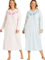 Afibel Chemise de Nuit Longue Coton - Lot de 2