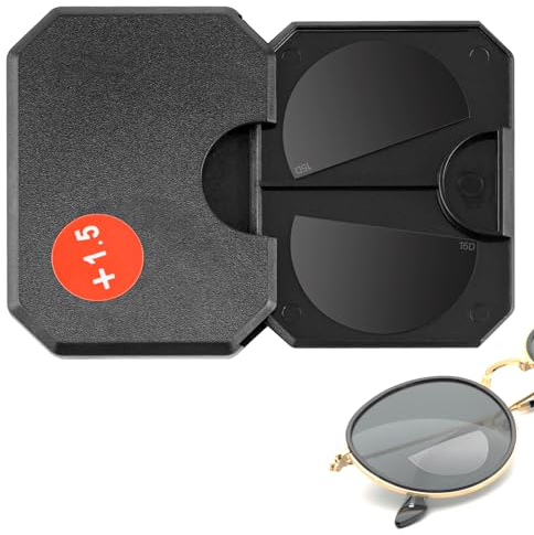 Selbstklebende Bifokal Leselinsen, Abnehmbar Vergrößerungs Leselinsen, Wiederverwendbare Bifokale Leselinsen für Sonnenbrillen,Brillen,Schutzbrillen,Skibrillen, Transparenz, +1.5