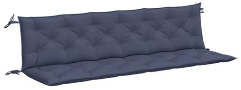 vidaXL Lot de 2 Coussins de Banc de Jardin, Coussin de Siège, Coussin de Meuble de Terrasse Patio Salon Extérieur Intérieur, Bleu Marine