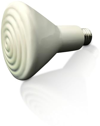 Keramik Dunkelstrahler E27 | Wärmelampe Keramik Infrarotlampe für Tiere Strahler | Hühner Küken Reptilien Terrarium (100 Watt)