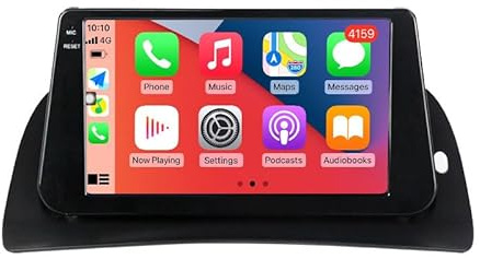 9''Multimedia AHD GPS Sat Navigation Canbus RDS/FM DIN DSP DVR SWC Radio Audio Player Stereo CarPlay IOS Android Auto Kompatibel mit Mercedes Citan Tourer MIXTO 109 CDI/Renault Kangoo II Master TWINGO