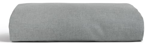 Christy Flannel Marl Super King Fitted Sheet | 100% Brushed Cotton | Tranquil Muted Palette Quilt Cover Set | Timeless Bedding | Cosy Relaxed Bed Linen | Silver Grey