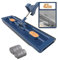 Nuevo estilo Trapeador plano grande Trapeador de piso de microfibra deslizante autónomo Trapeador húmedo y seco Compatible con limpieza de pisos Herramientas de limpieza del hogar(Blue mop 2 rag)