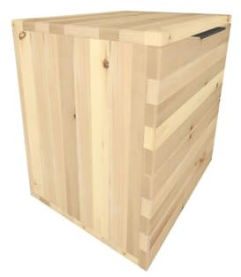 TUGA - Holztech Nachtkästchen mit Zwei Schüben 2 ohne Füße, massiv Zirbe