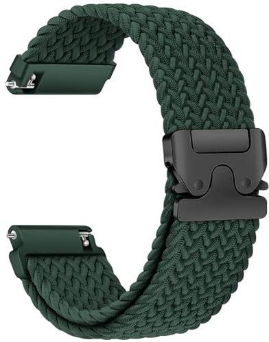 Geflochtenes Armband für Samsung Galaxy Watch 7/6/5/4 40mm 44mm/Watch 4 6 Classic 47mm 43mm 46mm 42mm/5 Pro 45mm/3 41mm/FE/Active 2 Damen/Herren,Uhrenarmband 20mm Nylon Band für Garmin Vivoactive 5/3