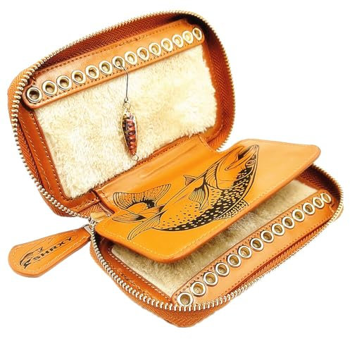 Fly Fishing Sequin Bait Lure Fishhook Storage Bag, Fly Dryer Flies Felt Cowhide Wallet, Fishermen Hook Wallet, Stream Bait Tackle