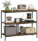 HOMCOM 3-Tier Console Table with Storage Shelves, Industrial Entryway Table for Living Room, Hallway, Rustic Brown