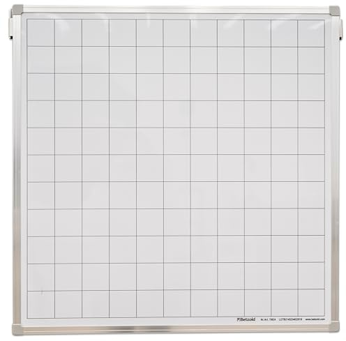 Betzold Blanko-Tafel mit Raster magnetische Rastertafel Whiteboard | quadratische Felder