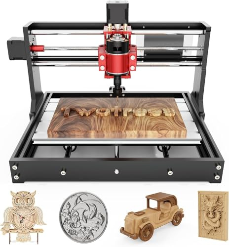 Twotrees TTC 3018 Pro CNC Router Machine,Desktop CNC Engraving Machine Upgraded 3-Axis Engraving All-Metal Milling Machine for Wood Acrylic MDF Nylon,300mmX180mmX40mm Working Area