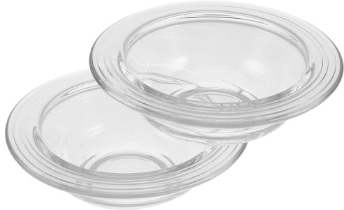 KJHBV 2 Coupelles de Rechange en Verre 9, 5cm pour Chauffe-Cire | Chauffage Homogène, Design Compact, Entretien Facile, pour Fondants Parfumés, Bougies et Aromathérapie Maison