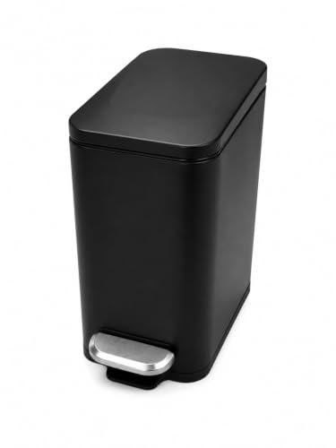 WEB2O - Papelera de baño (3 L), color negro