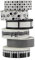 UOOOM 6 Rolls 10M x 15MM Washi Tape Set Masking Tape Schwarz Weiß Muster Dekoband Klebebänder DIY Scrapbook deko (Weiß)