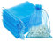G2PLUS 100 Stück Blau Organzasäckchen, 10x15 CM Geschenk Organzabeutel, Hochzeit Organza-Beutelchen mit Kordelzug Sie als Hochzeit Bonbonsbeutel, Schmuckbeutel, Geschenkbeutel