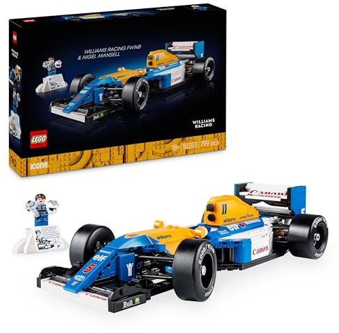 LEGO Icons Williams Racing FW14B y Nigel Mansell Maquetas para Construir para Adultos con Minifigura, Kit de Maquetas de Coche de Fórmula 1, Regalo para Hombres y Padres Fans de la F1 10353