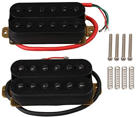 Humbucker von Yibuy für HBBC-Gitarre, Tonabnehmer, Doppelspule, 2er-Set Schwarz