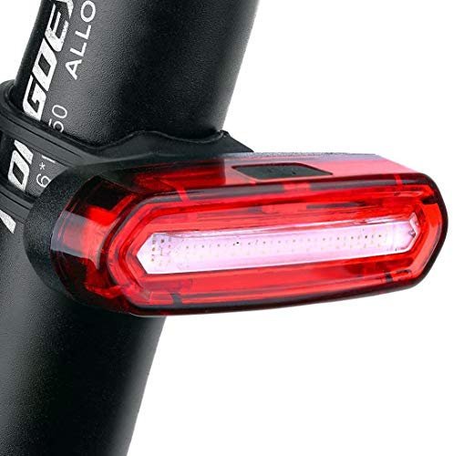 Luz Recargable de La Bici del USB,KEEDA Luz Impermeable de la Cola trasera de la Bicicleta, Luz de Ciclo, luz Principal del Casco LED (Rojo+Azul)