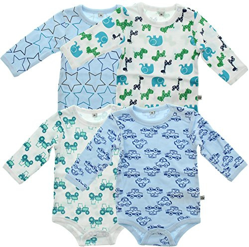 Pippi made with love Baby - Jungen Body Ls Ao-printed (4-pack) Formender Body