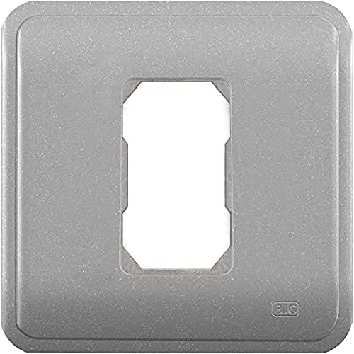 BJC Rehabitat - Placa/marco marco 1 módulo estrecho, Plata Luna ,16661-PL