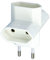 Amig - Multiprise 3 prises modèle 3202 pour le branchement d’appareils électriques - adaptateur mural horizontale trois prises - Tension maximale : 250 V | Ampérage maximal : 10 A