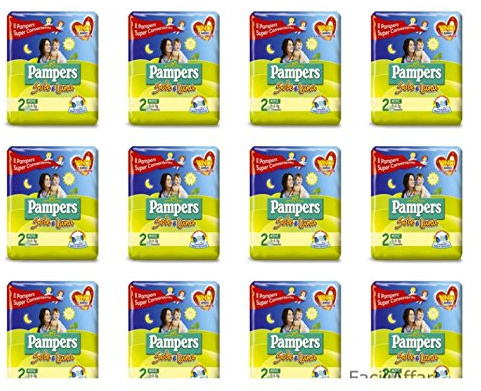 Pannolini Neugeborene Misura 2 Pampers Sonne und Mond Mini-Kinder