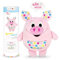 kullaloo - Näh-Set/Materialset zum Selber machen: Kuscheltier/Kissen Schwein Landolin - rosa, in schicker Dose (D/EN)