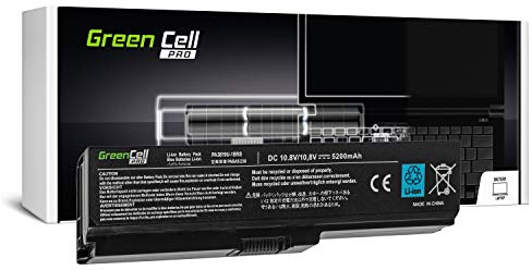 Green Cell® PRO Série PA3817U-1BRS Batterie pour Toshiba Satellite C650 C650D C655 C660 C660D C670 C670D L750 L750D L755 Ordinateur PC Portable (Les Cellules Originales SDI, 6 Cellules, 5200mAh, Noir)
