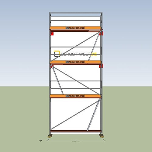 Fassadengerüst Paket 21,49 m² Rux Framescaff Feldlänge 3,07 m ca 6 m Standhöhe