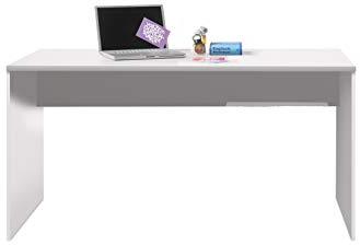 Stella Trading Optimus Schreibtisch breit, Holzwerkstoff, One Size, Weiß
